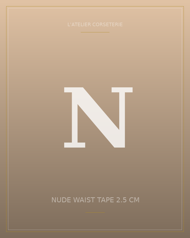 Nude waist tape 2.5 cm