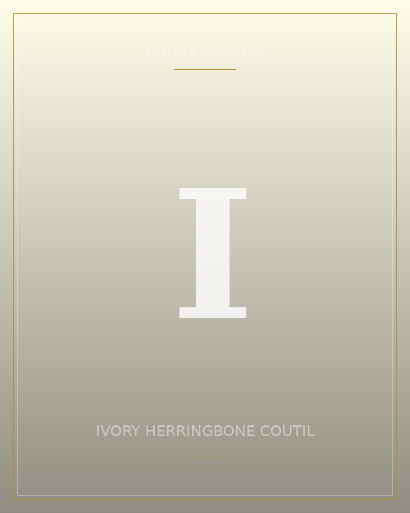 Ivory herringbone coutil