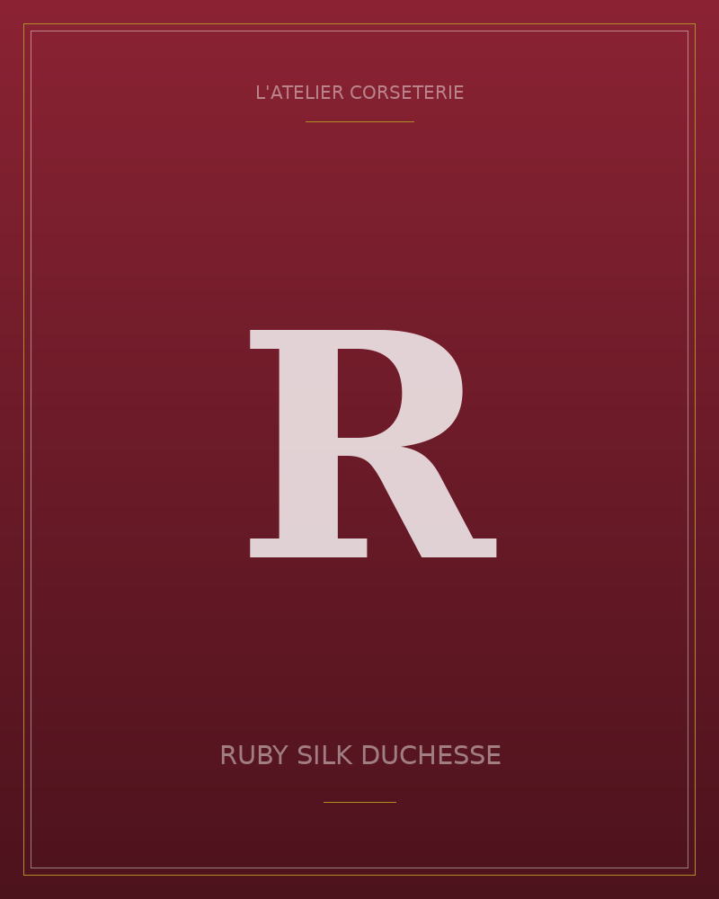 Ruby silk duchesse