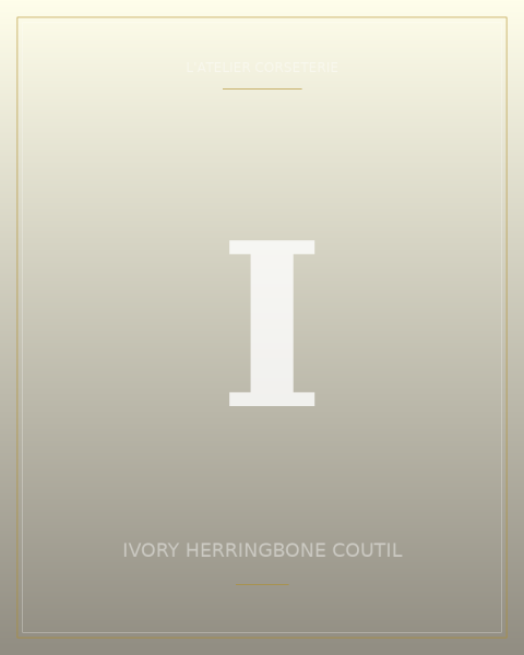 Ivory herringbone coutil