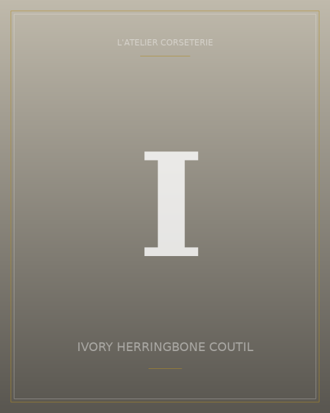 Ivory herringbone coutil