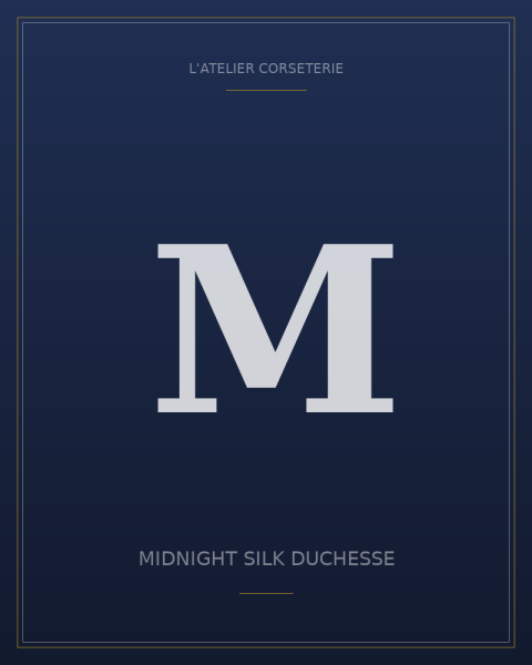 Midnight silk duchesse